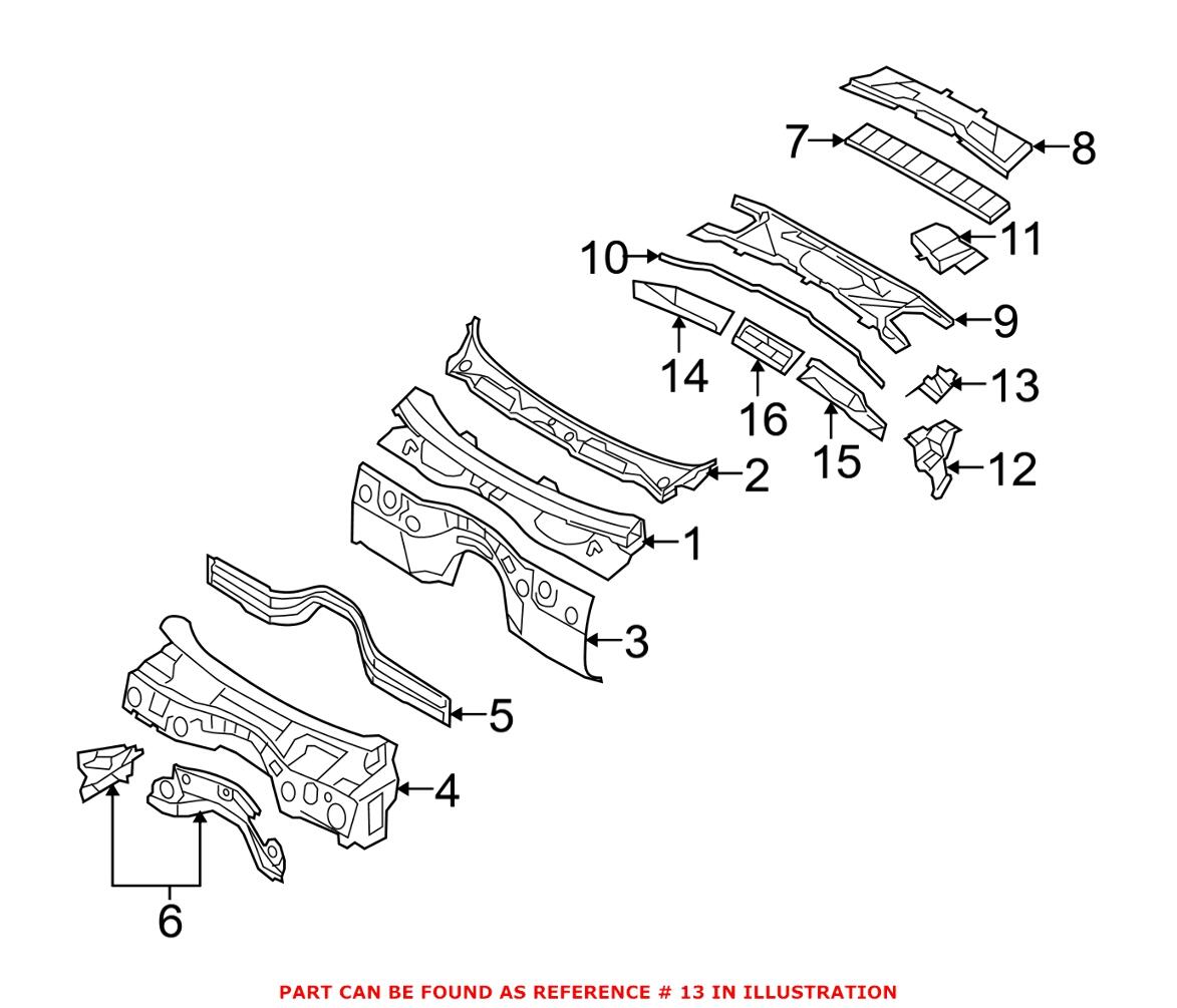 BMW Cabin Air Filter Housing Duct Grille - Passenger Side 64319267638